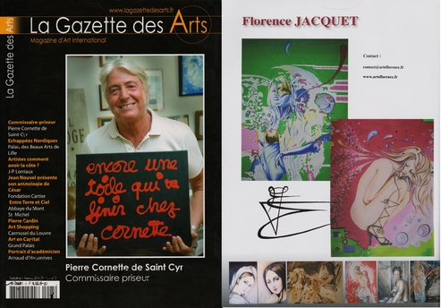 La gazette des Arts magazine présente florence jacquet et artsflorence